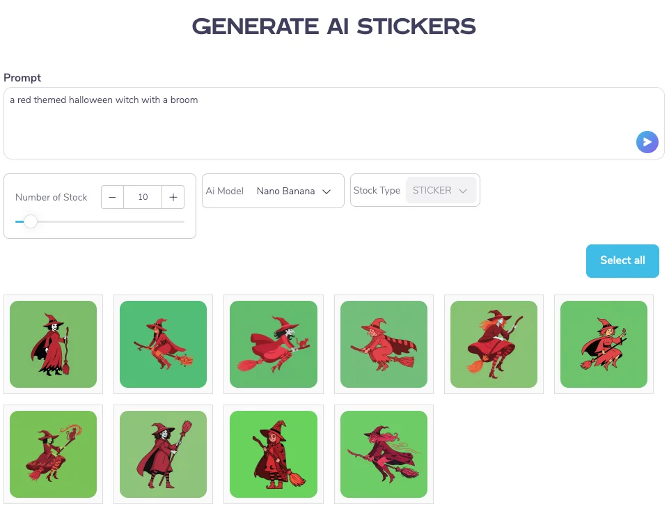 Generating AI stickers